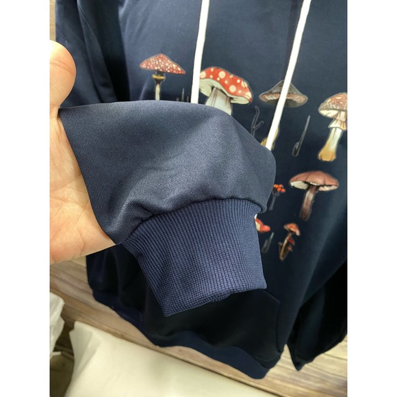 Magic Mushroom LSD Hippy Mens Womens Unisex size XL Blue NWOT Nature Trees - Picture 7 of 11